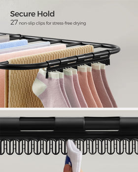 SONGMICS portable design folds for storage and easy relocation.