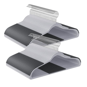 SONGMICS 60-pack hangers with a slim profile save space and keep garments tidy.