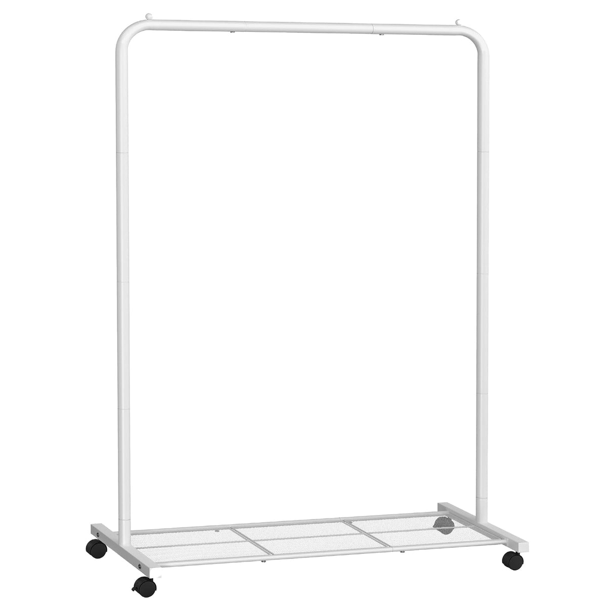 SONGMICS clothes rack with wheels shows portable storage and sturdy hanging space