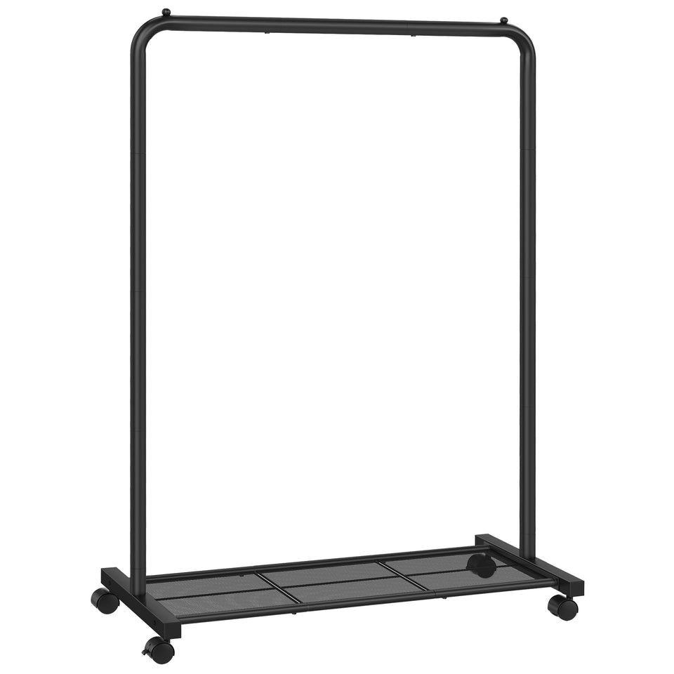 SONGMICS clothes rack with wheels for easy mobility and room organization
