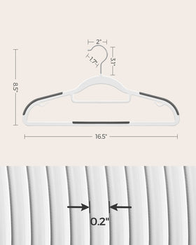SONGMICS bottom bar holds pants or scarves neatly.