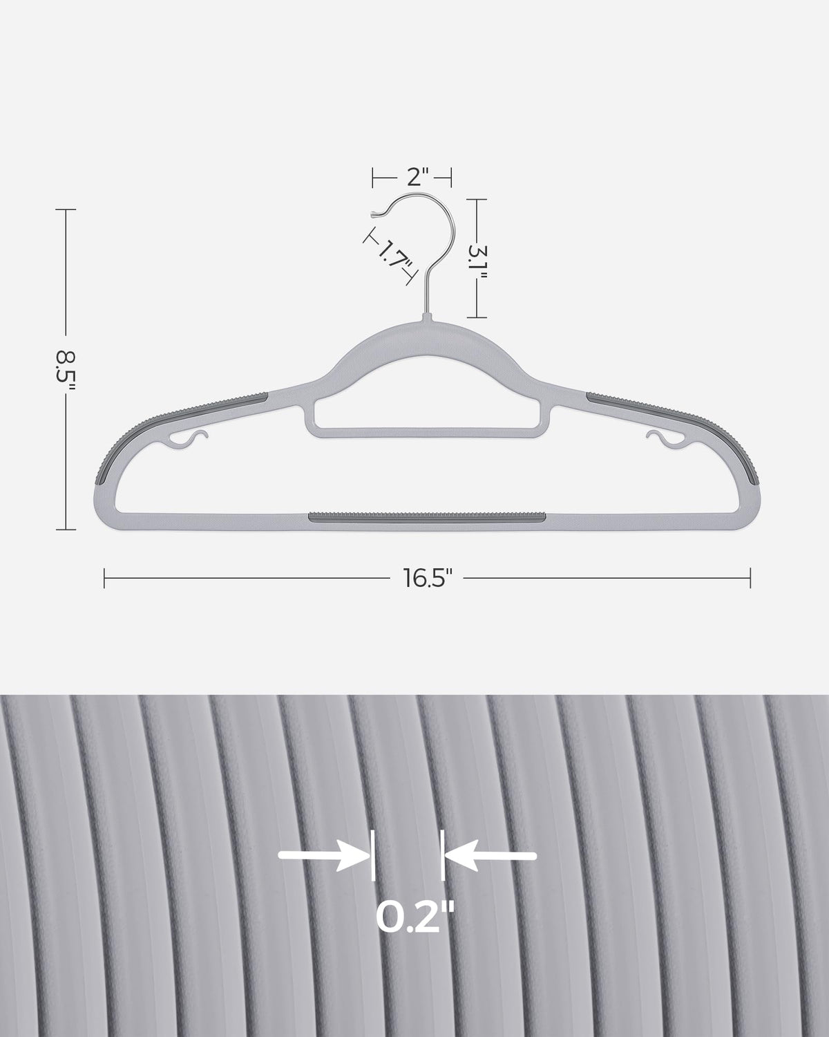 SONGMICS slim width saves space while keeping items organized.