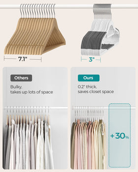 SONGMICS heavy-duty design supports up to 11 pounds per hanger.