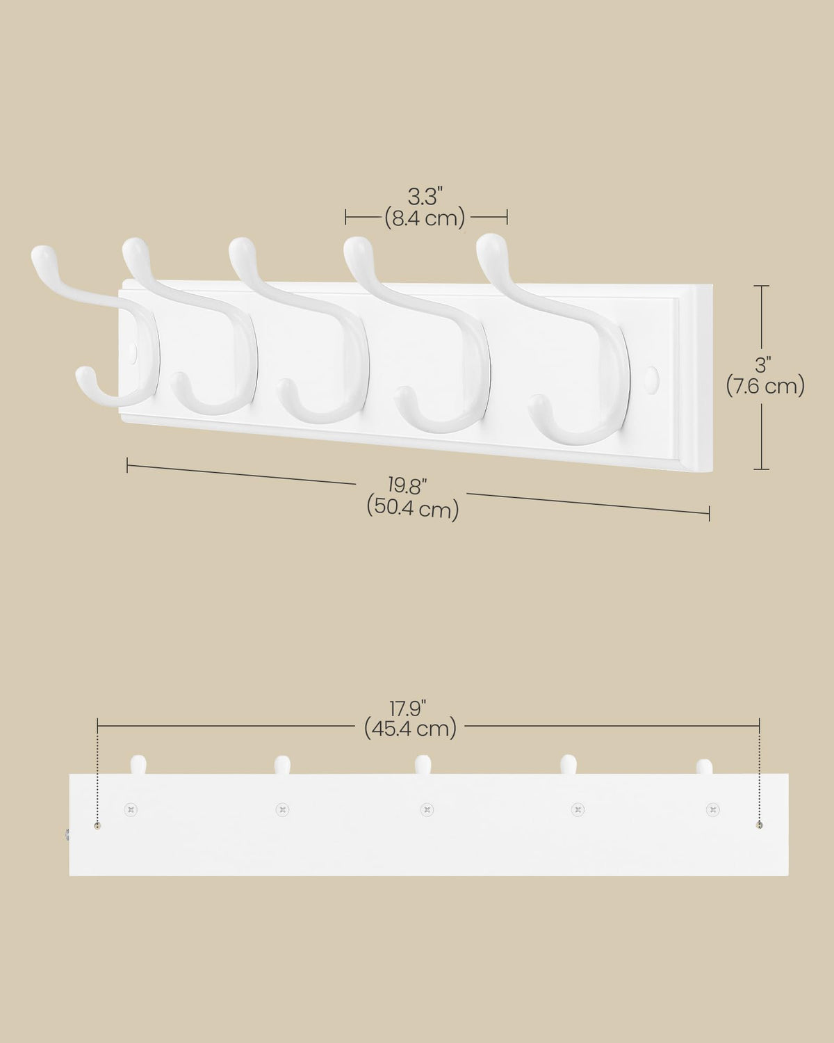 SONGMICS installation-ready coat rack suitable for quick mounting.