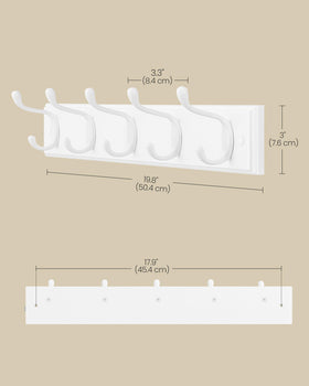 SONGMICS installation-ready coat rack suitable for quick mounting.