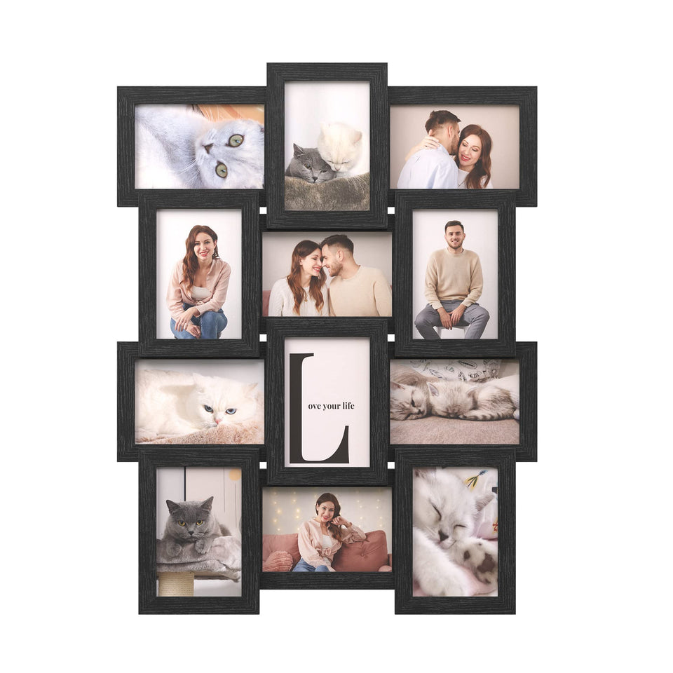 Songmics collage frame shows 12-photo wall display for organized memories