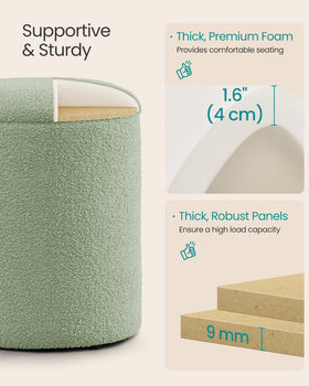 SONGMICS compact footrest that doubles as a small side table
