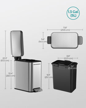 SONGMICS slim profile fits tight spaces in any bathroom.