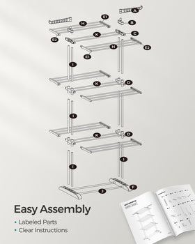 Songmics Dove Gray rack suitable for indoors and outdoors.