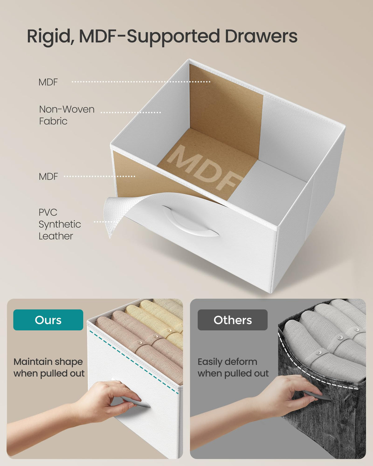 SONGMICS dresser anti-tip kit enhances safety on uneven floors.