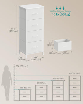 SONGMICS dresser requires simple assembly with included tool.
