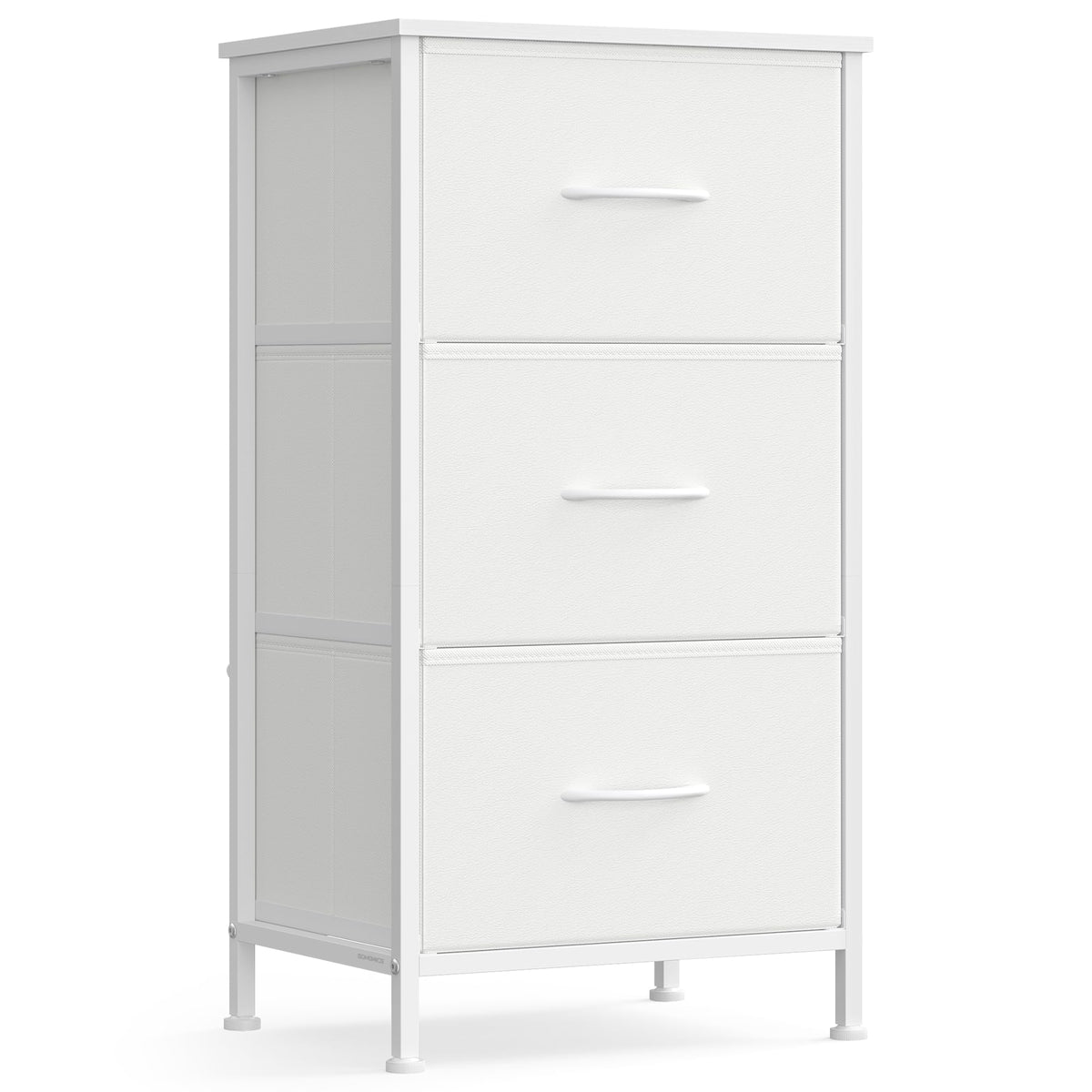 SONGMICS dresser top surface ideal for lamp and decor organization.