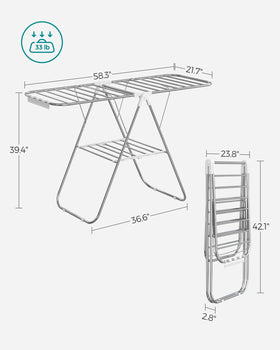 Songmics free-standing unit works indoors or outdoors.