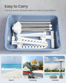 SONGMICS large-capacity rack with 54 holes for multiple items.