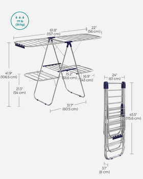 SONGMICS rust- and water-resistant steel remains durable in humid spaces.