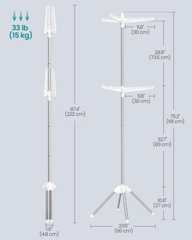 SONGMICS portable drying rack ideal for camping and travel drying.