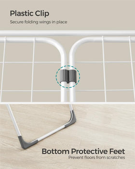 SongMics drying rack ULLR540W01-17-rods-59ft delivers ample space for linen.