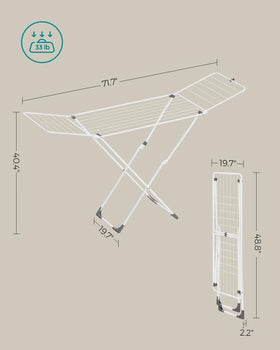 SongMics drying rack ULLR540W01-floor-protective-feet protects floors while drying.