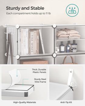 SONGMICS dust-free shoe storage blocks dirt and moisture.