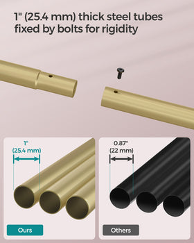 SONGMICS labeled parts simplify quick assembly.