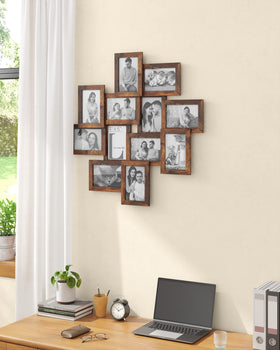 SONGMICS easy-assembly steps for setting up the collage frames.