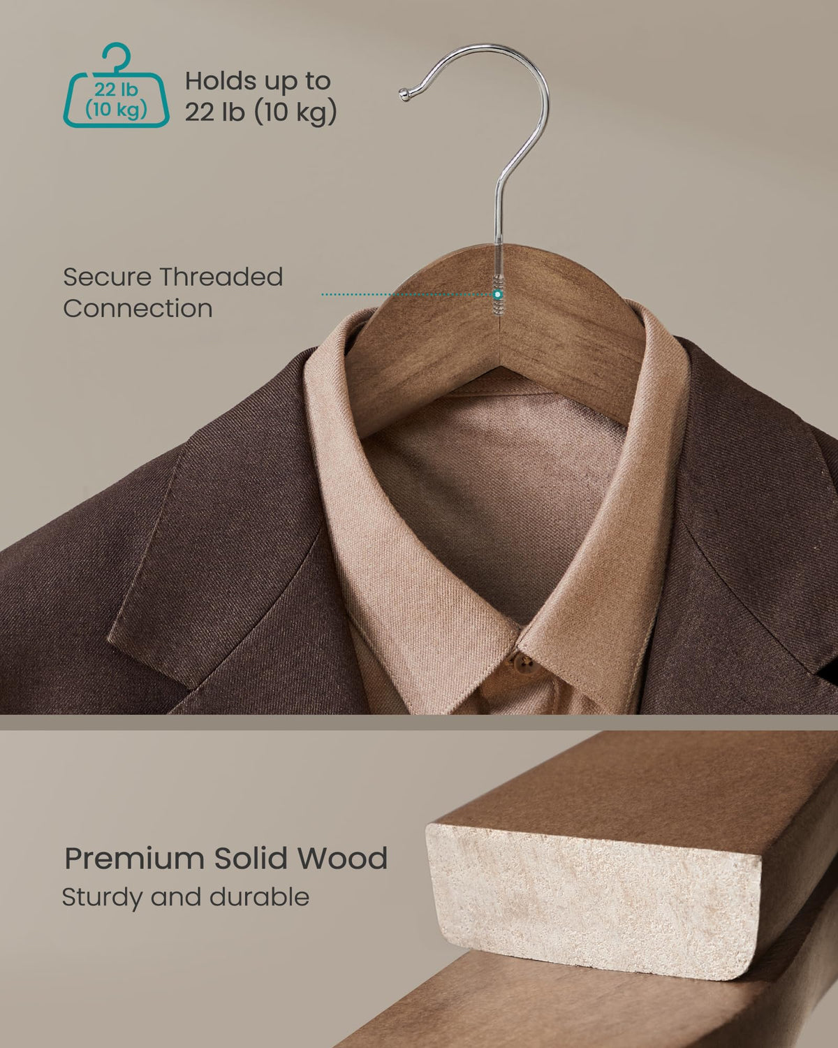 SONGMICS anti-slip bar keeps pants secure on the hanger