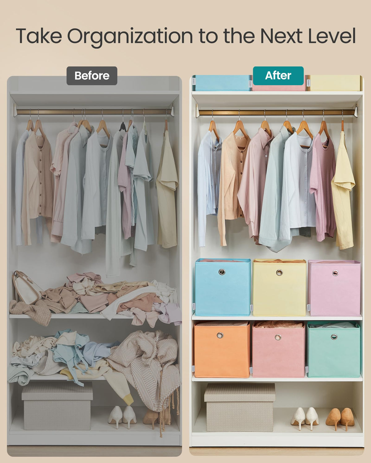 Foldable design allows quick setup and easy space saving