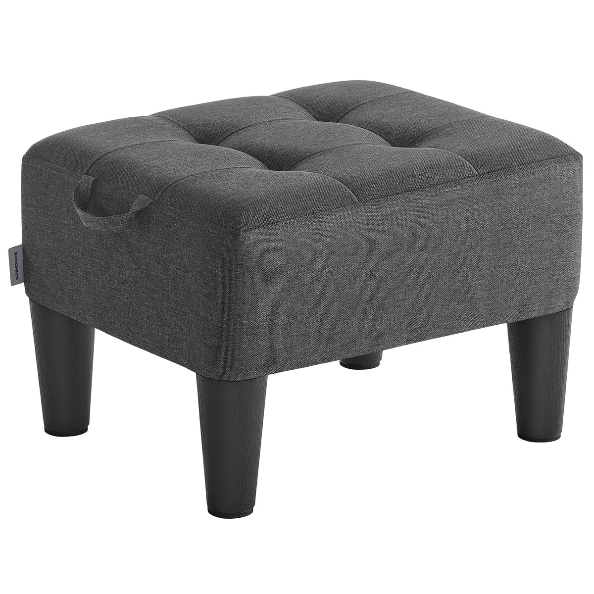 Songmics foot stool with angled legs providing stable support in any room.