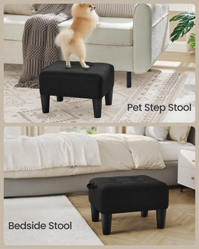 Songmics foot stool hidden compartment for discreet storage.