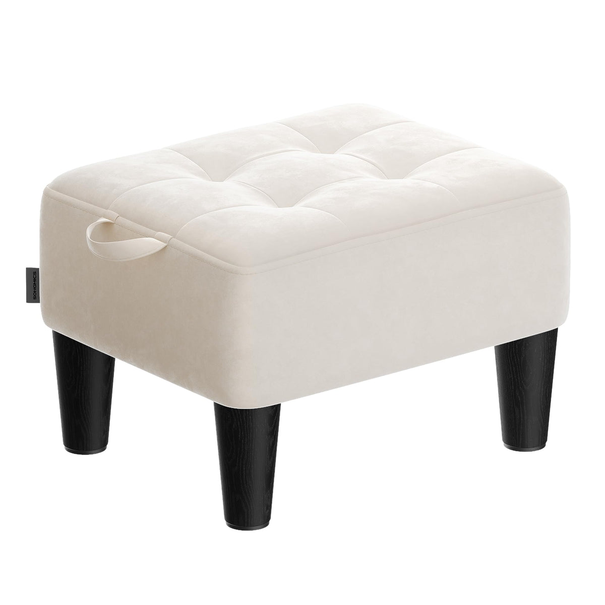 SONGMICS foot stool with legs being attached for sturdy daily use.