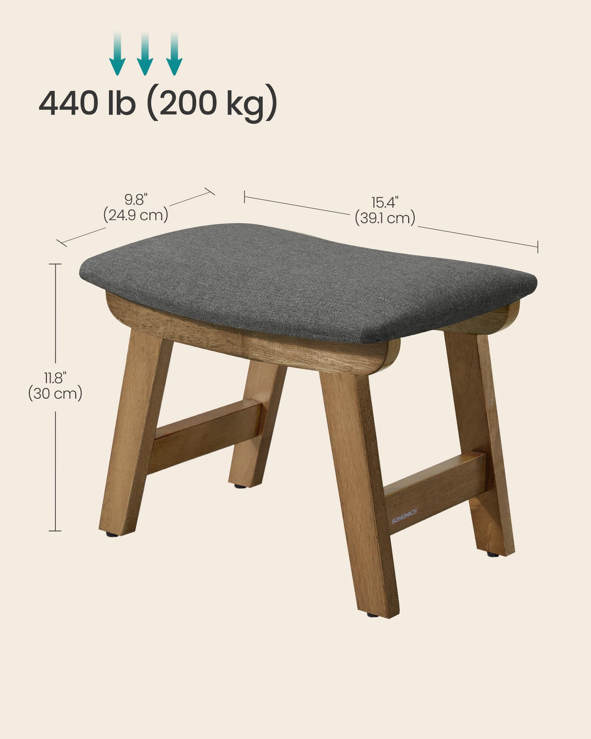 SONGMICS Foot Stool Ottoman easy assembly in about 10 minutes