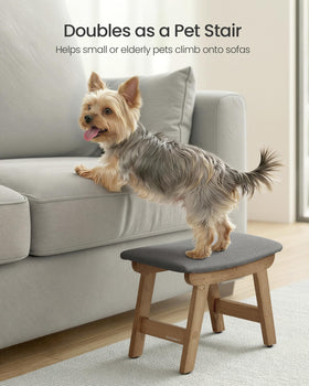 SONGMICS Foot Stool Ottoman versatile for seating, pet steps, or compact spaces