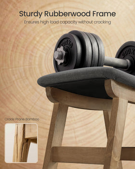 SONGMICS Foot Stool Ottoman removable cover makes cleaning quick and easy