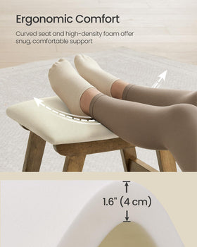 SONGMICS foot stool with removable cover for easy cleaning and quick refresh