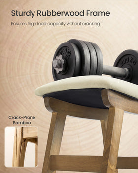 SONGMICS sturdy rubberwood frame ensures durable use at home or office