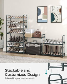 Songmics shoe rack at front door for quick access to shoes
