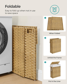 SongMics goose yellow laundry hamper adds cheerful color to laundry area