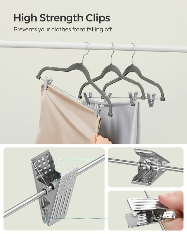 SONGMICS space-saving velvet hangers maximize closet space
