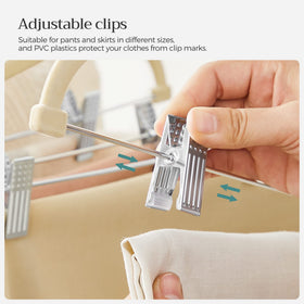 SONGMICS grooved shoulders prevent slipping on tank tops and tees.
