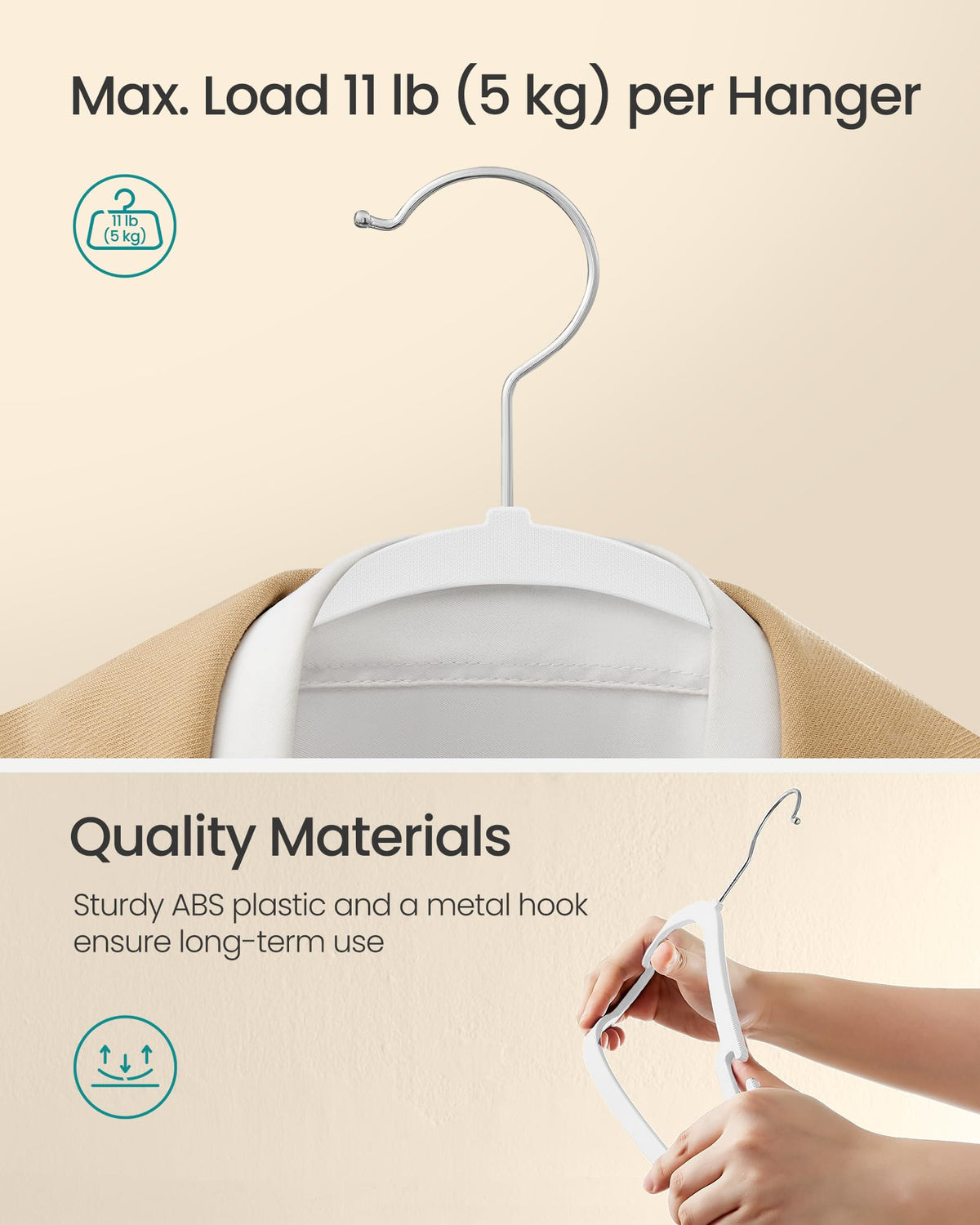 SongMics non-slip ridges prevent garments from slipping off