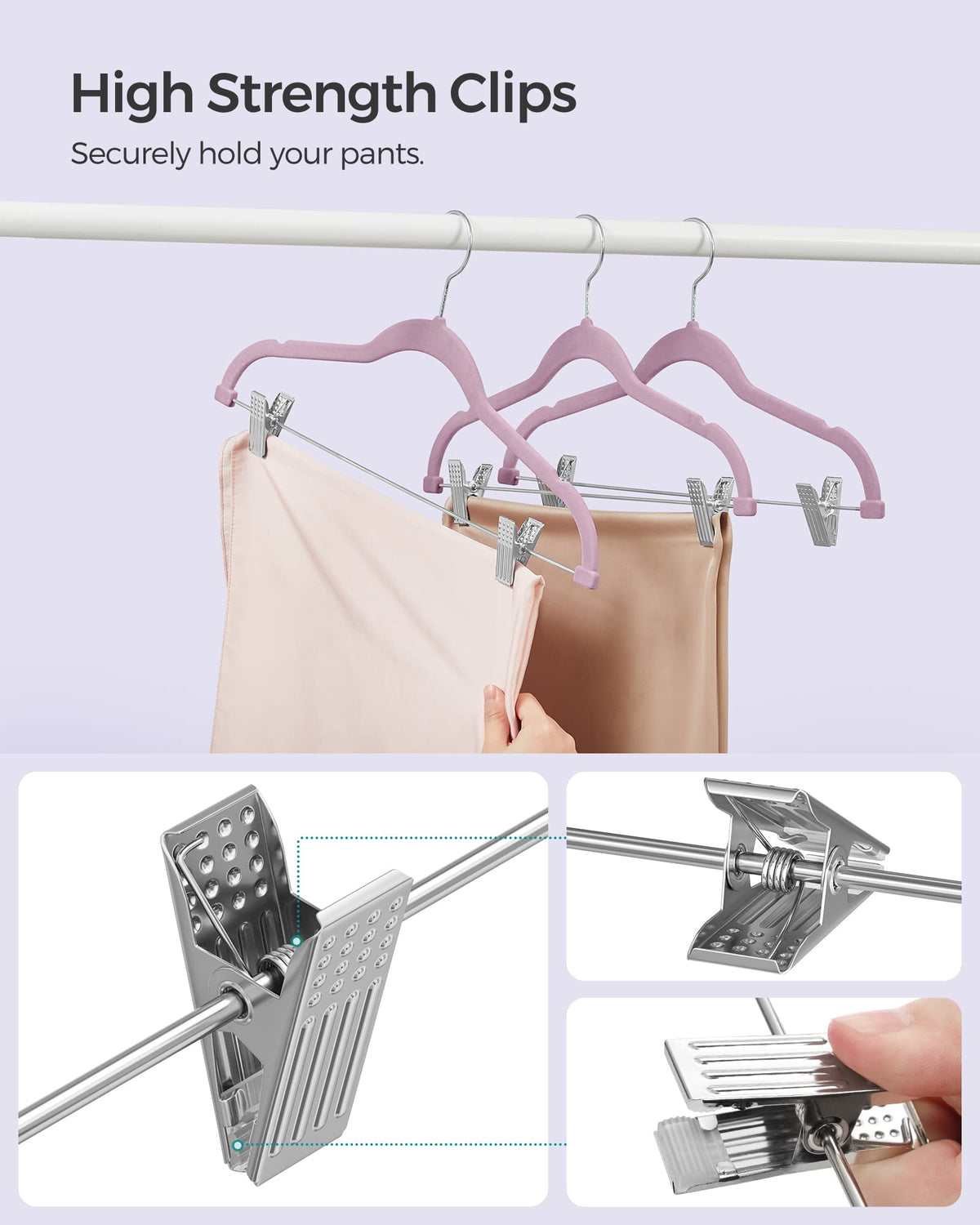 SONGMICS hangers ready for coats and dresses in a compact set