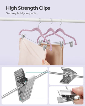 SONGMICS hangers ready for coats and dresses in a compact set