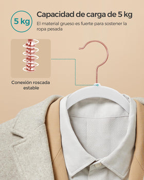 SongMICS hangers support coats up to 11 lb each