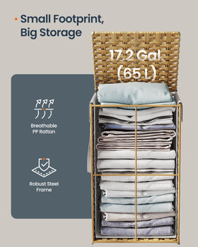 Removable liner simplifies loading and unloading laundry.