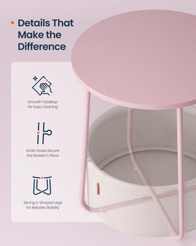 SONGMICS HOME top surface holds lamp or plant for cozy bedside setup.