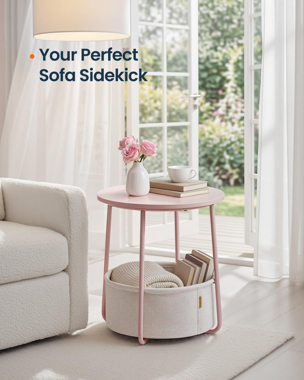 SONGMICS HOME U-shaped steel legs provide sturdy support and stability.