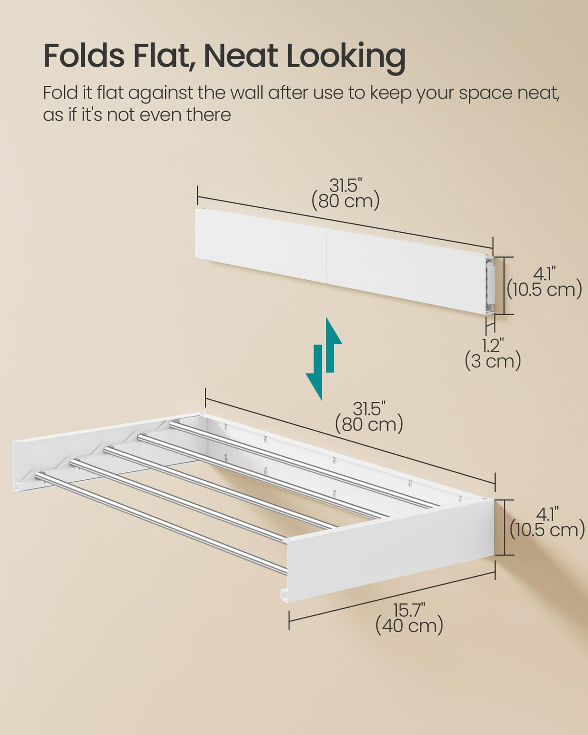 SongMics indoor-outdoor drying rack suitable for balconies and laundry rooms.