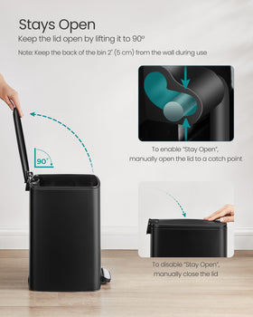 SONGMICS stainless steel design resists rust and wipes clean.