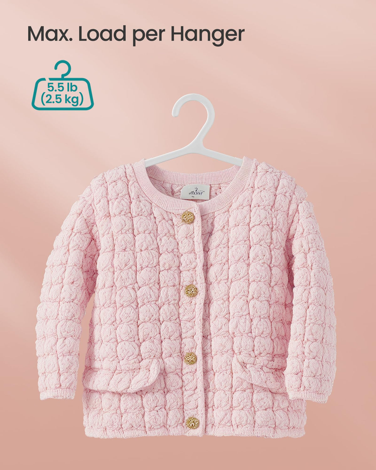SongMICS slim 3 mm profile maximizes closet space for kids