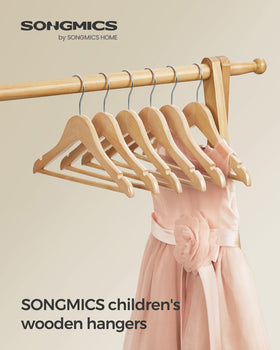 SONGMICS Kids hangers with pants bar keep pants neatly organized